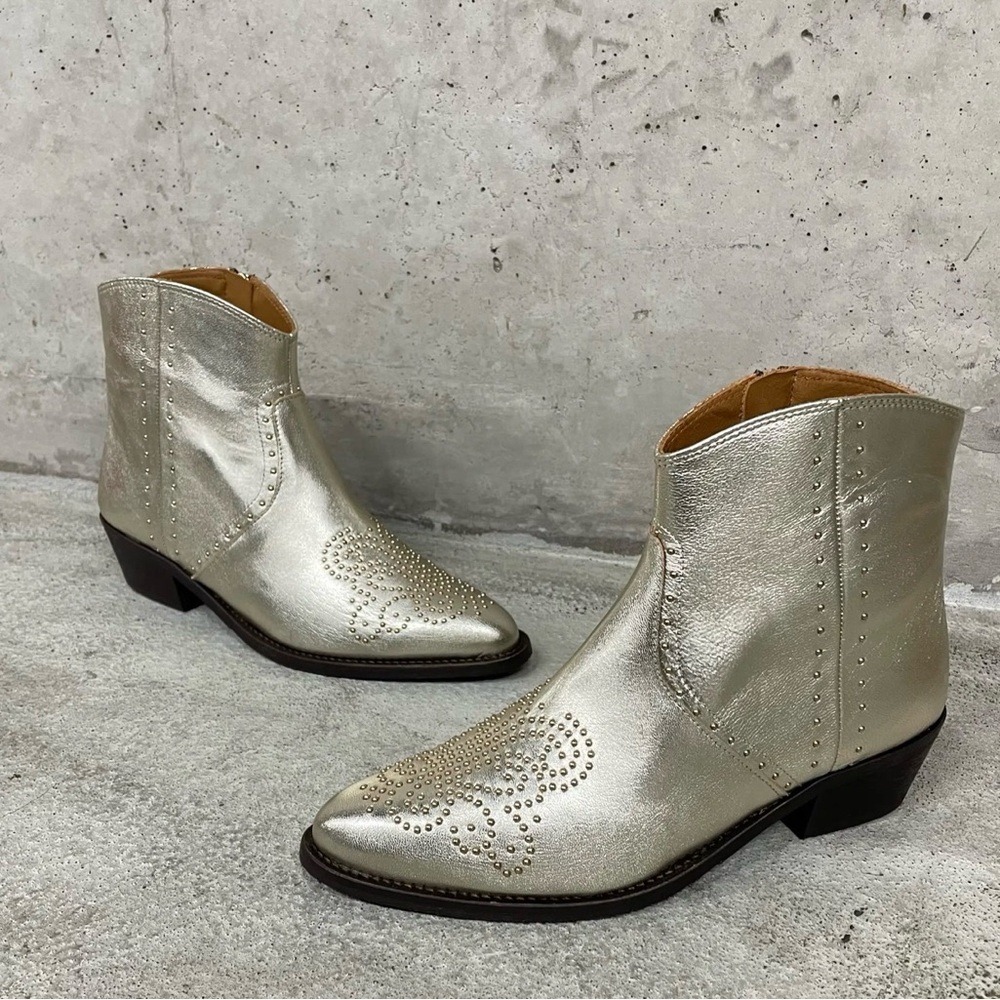 TORAL Laeticia Metallic Ankle Boots Size 37